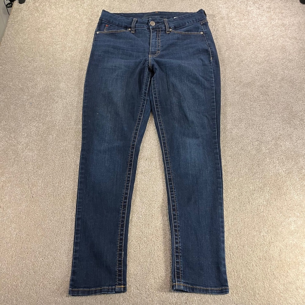 Seven7 Jeans Skinny Womens 12 Blue Tummy Less High Rise Stretch Dark
